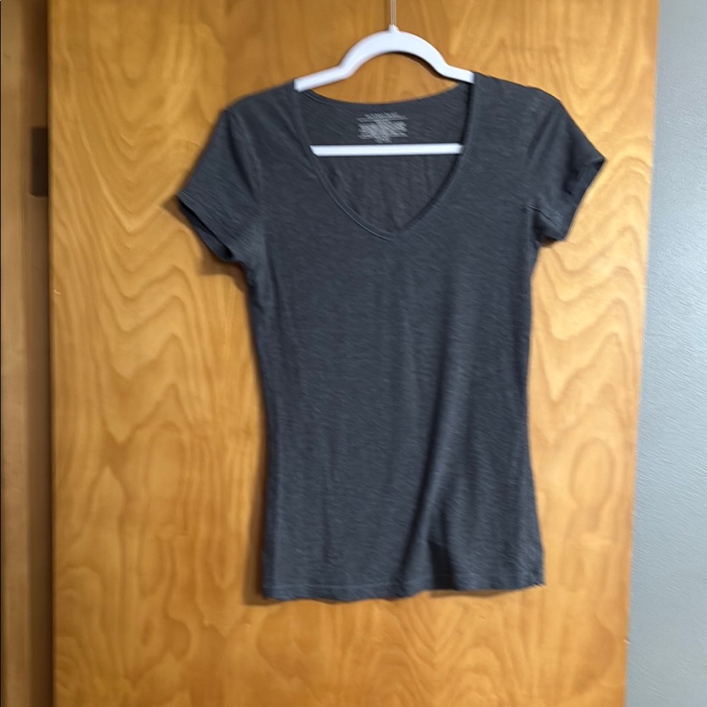 Victoria's Secret Gray Fitted Short Sleeve T-Shirt